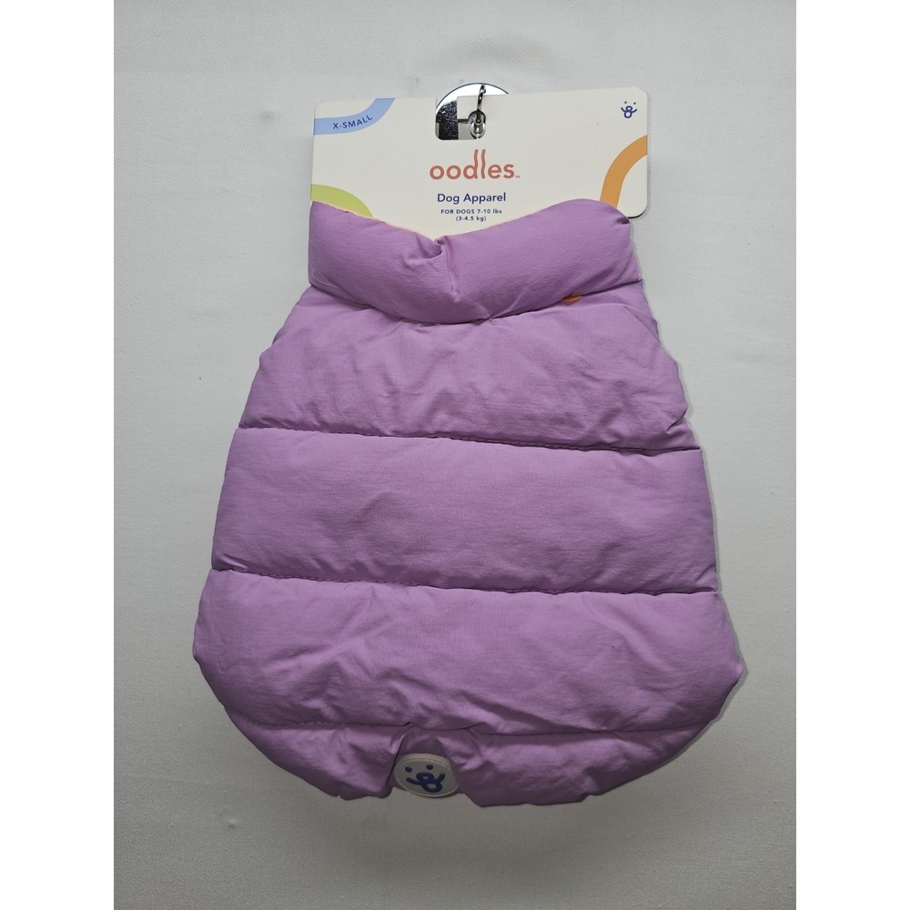 NWT Oodles Dog Puffer Vest Jacket Purple Lavender XS Extra Small 7-10 lbs